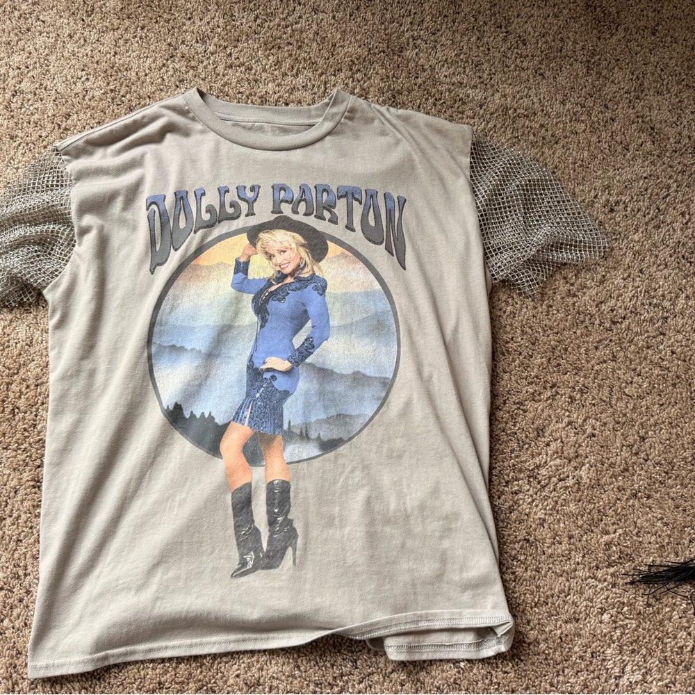 Dolly Parton Women's Graphic Tee - Gray